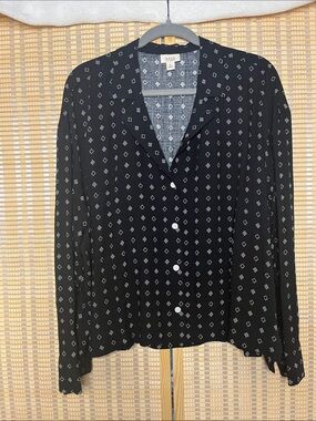 A.N.A long sleeve button down blouse
